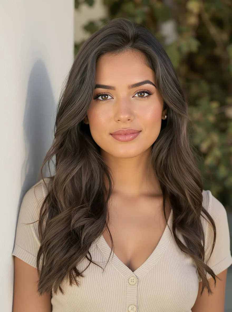 rich chocolate brown layered waves